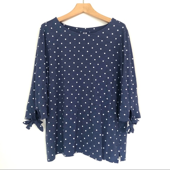 Old Navy Tops - Old Navy Tie Sleeve Polka Dot Tee Size XXL